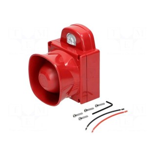 Signaller: lighting-sound | 12÷28VDC | siren,flashing light | LED