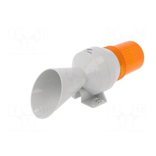 Signaller: lighting-sound | 230÷240VAC | bulb BA15D | orange | IP43