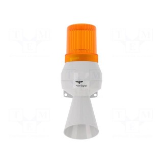 Signaller: lighting-sound | 230÷240VAC | bulb BA15D | orange | IP43