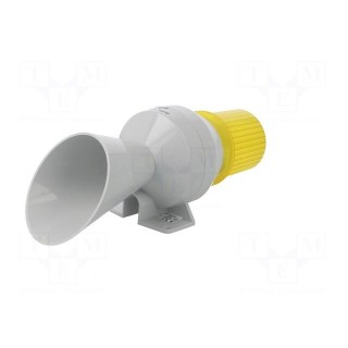 Signaller: lighting-sound | 230÷240VAC | bulb BA15D | yellow | IP43