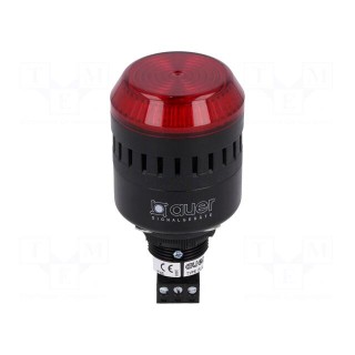 Signaller: lighting-sound | 24VAC | 24VDC | LED | red | IP65 | Ø45x83mm