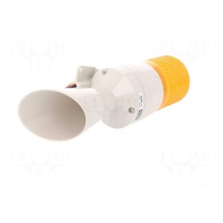 Signaller: lighting-sound | 24VDC | bulb | amber | IP54 | Ø86x233mm
