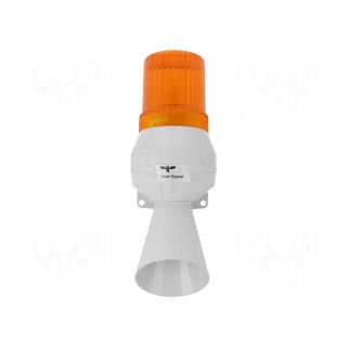 Signaller: lighting-sound | 24VDC | bulb BA15D | orange | IP43 | KLL