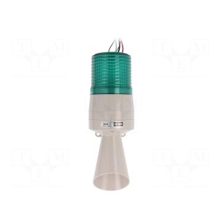 Signaller: lighting-sound | 24VDC | bulb | green | IP54 | Ø86x233mm