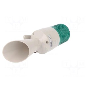 Signaller: lighting-sound | 24VDC | LED | green | IP54 | Ø86x233mm