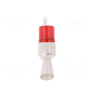 Signaller: lighting-sound | 24VDC | LED | red | IP54 | Ø86x233mm | S60AD