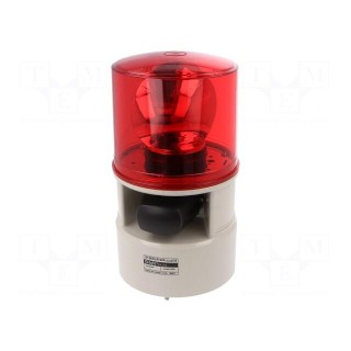 Signaller: lighting-sound | 24VDC | siren,rotating light | LED | red