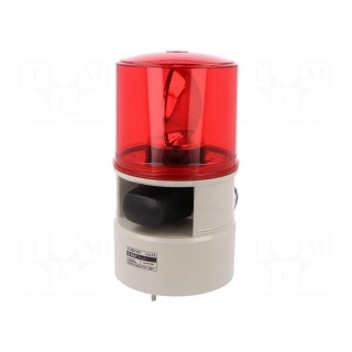 Signaller: lighting-sound | 24VDC | siren,rotating light | red | IP54