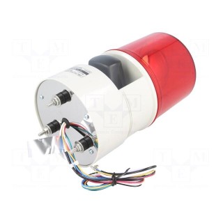 Signaller: lighting-sound | 24VDC | siren,rotating light | red | IP54