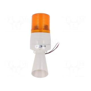 Signaller: lighting-sound | 24VDC | xenon arc lamp | amber | IP54