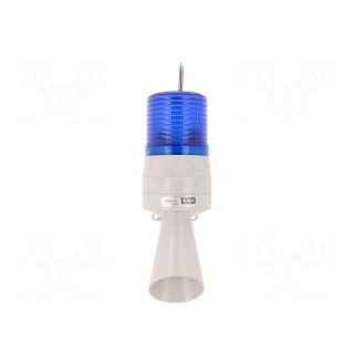 Signaller: lighting-sound | 24VDC | xenon arc lamp | blue | IP54
