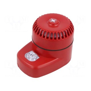Signaller: lighting-sound | siren,flashing light | LED | red | IP65