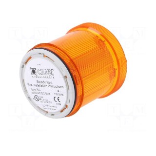Signaller: lighting | bulb BA15D | orange | Usup: 12÷250VDC | IP66