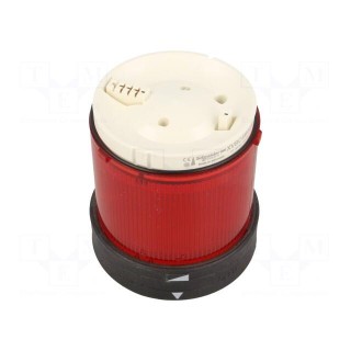 Signaller: lighting | bulb BA15D | red | Usup: 48÷230VAC | IP65 | Ø70mm