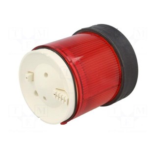 Signaller: lighting | bulb BA15D | red | Usup: 48÷230VAC | IP65 | Ø70mm