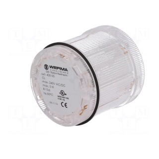 Signaller: lighting | bulb BA15D | white | 12÷240VDC | 12÷240VAC | IP65