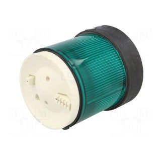 Signaller: lighting | LED | green | Usup: 230VAC | IP65 | Ø70mm | -25÷50°C