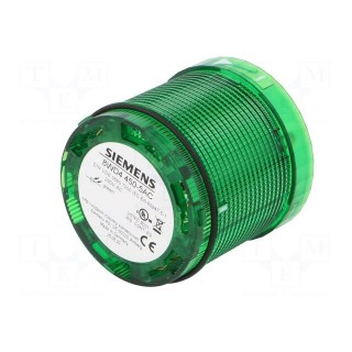 Signaller: lighting | LED | green | Usup: 230VAC | IP65 | Ø70x65.5mm