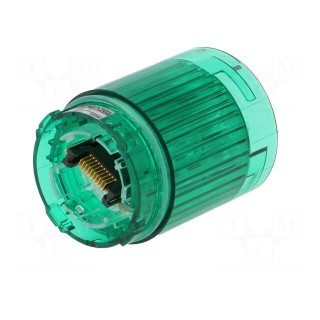 Signaller: lighting | LED | green | 24VDC | IP65 | Ø40x50mm | LR | -20÷50°C
