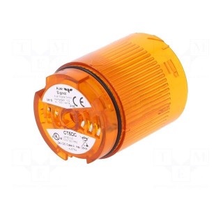 Signaller: lighting | LED | orange | Usup: 24VDC | IP65 | Ø50x69mm