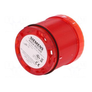 Signaller: lighting | LED | red | Usup: 230VAC | IP65 | Ø70x65.5mm