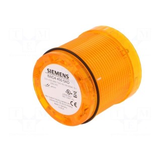 Signaller: lighting | LED | yellow | Usup: 230VAC | IP65 | Ø70x65.5mm