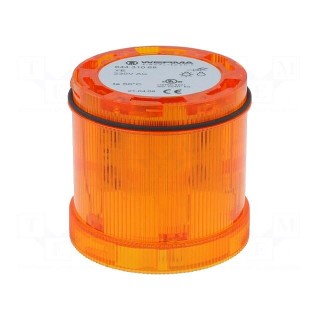 Signaller: lighting | LED | orange | 230VAC | IP65 | Ø70x65mm | -20÷50°C