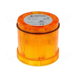 Signaller: lighting | LED | orange | 24VDC | 24VAC | IP65 | Ø70x65mm