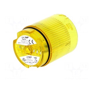 Signaller: lighting | LED | yellow | Usup: 24VDC | IP65 | Ø50x69mm