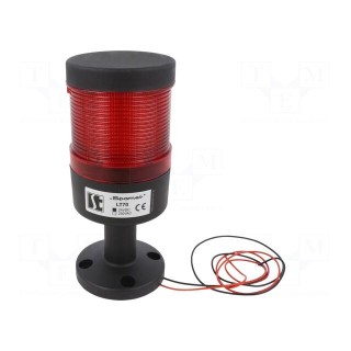 Signaller: signalling column | LED | red | Usup: 24VDC | IP65 | -30÷60°C