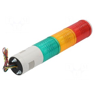 Signaller: signalling column | LED | red/amber/green | 24VDC | IP23