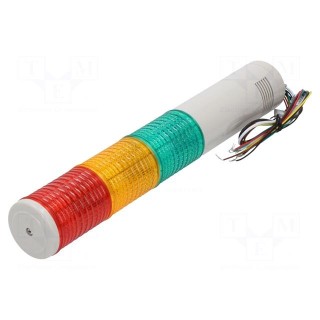 Signaller: signalling column | LED | red/amber/green | 24VDC | IP23