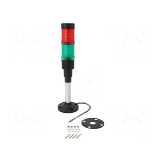 Signaller: signalling column | LED | red/green | 230VAC | HBJD-40