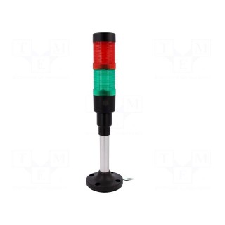 Signaller: signalling column | LED | red/green | 24VDC | 24VAC | 40mm