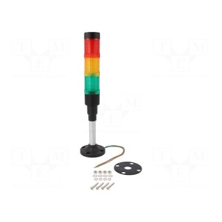 Signaller: signalling column | LED | red/yellow/green | 230VAC | 40mm