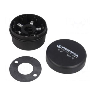 Signallers accessories: base | black | Ø70x26.5mm