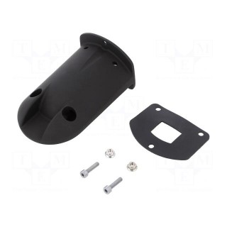 Signallers accessories: wall mounting element | black | IP65