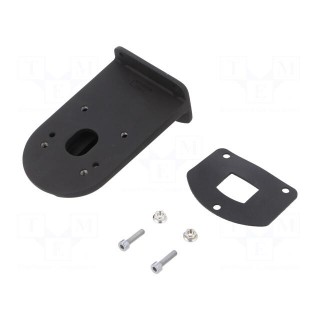 Signallers accessories: wall mounting element | black | IP65