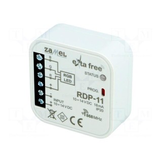 RGB controller | EXTA FREE | IP20 | 10÷14VDC | flush mount | -10÷55°C