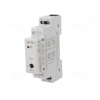 Staircase timer | IP20 | 12÷240VAC | 12÷240VDC | SPST-NO | DIN | 16A