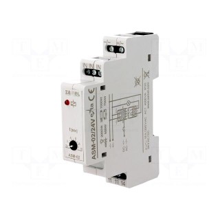Staircase timer | IP20 | 24VAC | 24VDC | SPST-NO | DIN | 16A | -20÷45°C