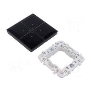 Touch switch | F&Home | in mounting box | 85÷265VDC | -25÷50°C | black