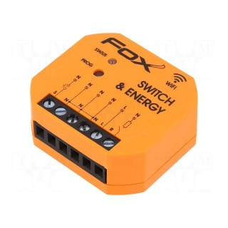 Wireless cutout power switch | FOX | flush mount | 85÷265VAC | IP20