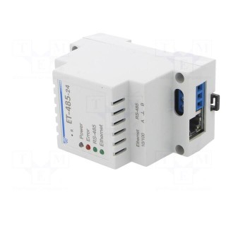 Converter | RS485/ETHERNET | 24VDC | 10/100 Base-T,RS485 | 100Mbps