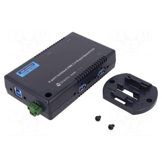 HUB | 10÷30VDC | Kit: USB cable | USB 3.0 x4 | 5Gbps | 700mA | 0÷60°C