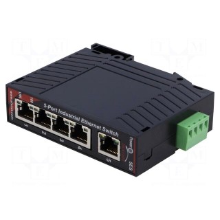 Switch Ethernet | Number of ports: 5 | 10÷30VDC | RJ45 | IP30