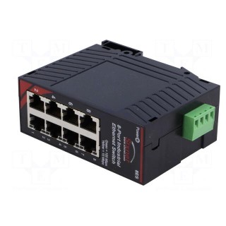 Switch Ethernet | Number of ports: 8 | 10÷30VDC | RJ45 | IP30