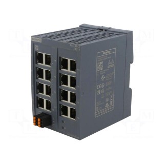 Switch Ethernet | unmanaged | Number of ports: 16 | 24VDC | RJ45 | IP20