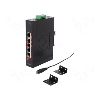 Industrial module: switch Ethernet | unmanaged | 12÷48VDC | RJ45 | 3W