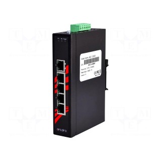 Industrial module: switch Ethernet | unmanaged | 12÷48VDC | RJ45 | 3W